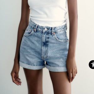 ZARA women’s high rise mom shorts